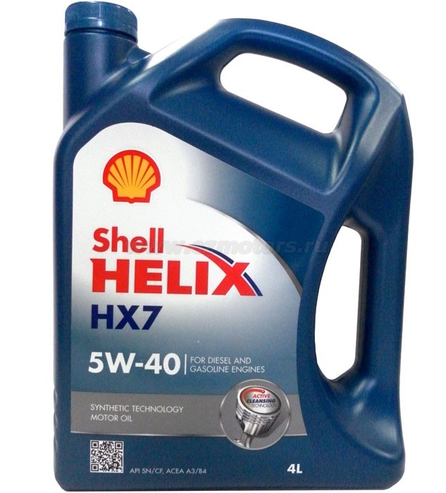 Масло SHELL HELIX PLUS 5W-40 4л.