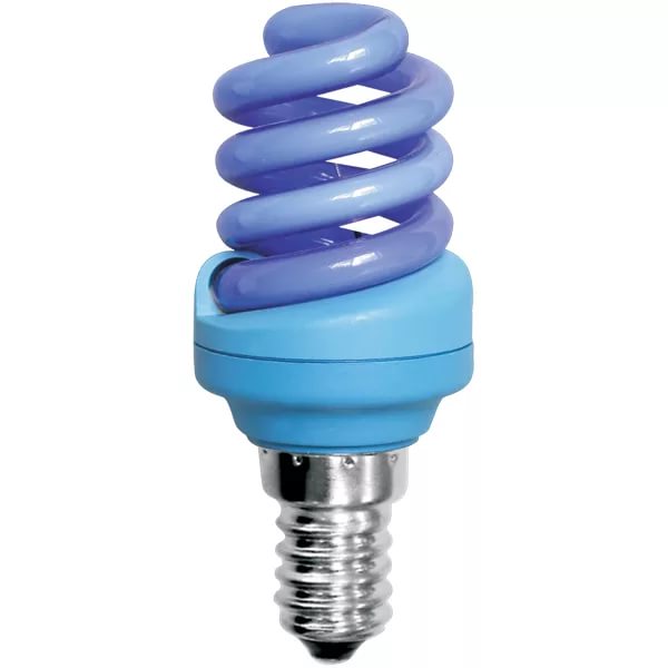 Лампа компактная люминесцентная Spiral Color blue 12W Е14 95*43 син
