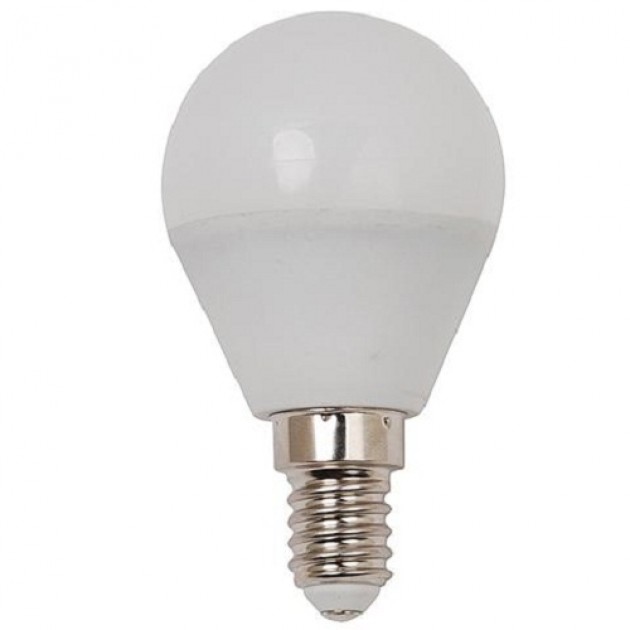 Лампа светодиодная шар матовый G45 LED 6W Е27, 840K ЭРА