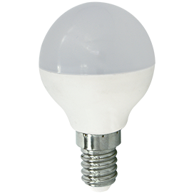 Лампа светодиодная шар матовый G45 LED 5,4W Е14, 2700K 81х45