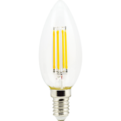 Лампа светодиодная Свеча филамент (нитевидная) LED 6W Е14 4